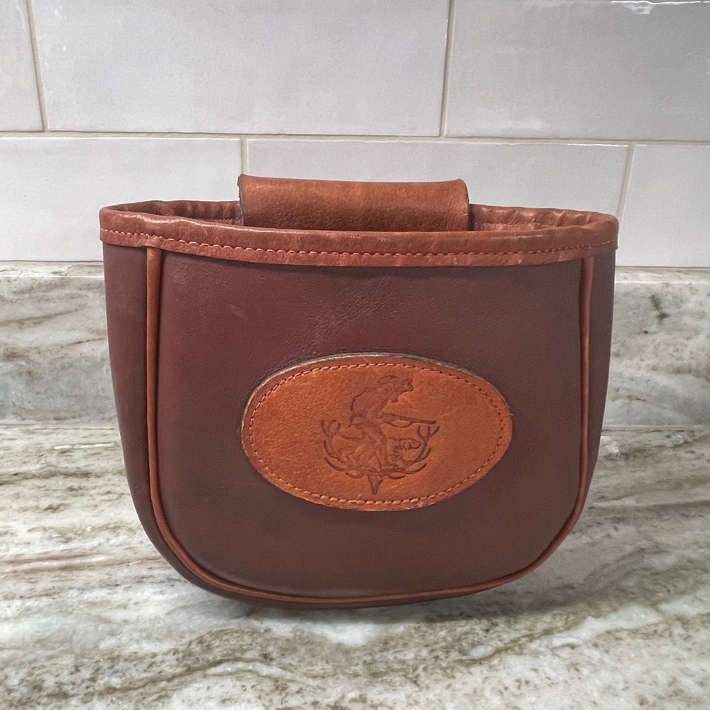 Brown Leather Men's Shot Shell Pouch
